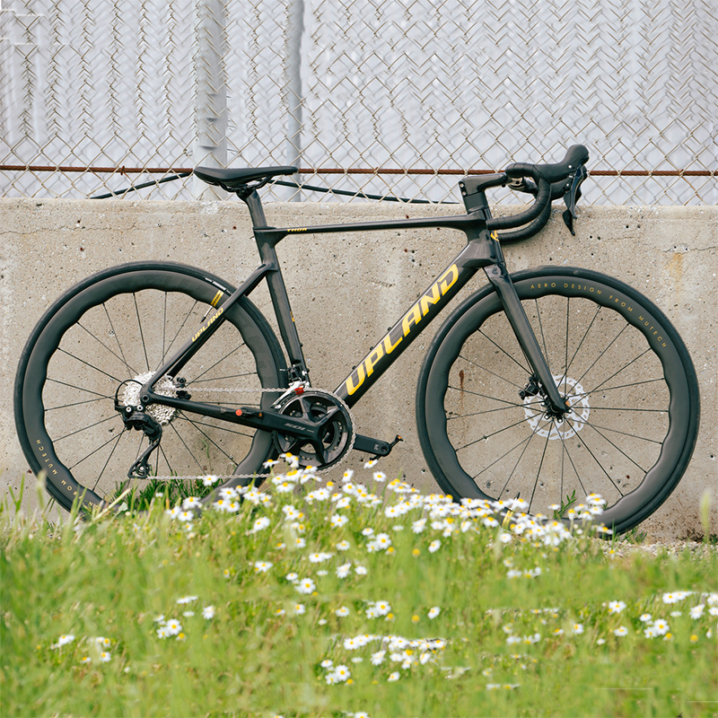 UPLAND Raw carbon color U7 Carbon Road Bike Shimano 105 Gear – Bikework USA